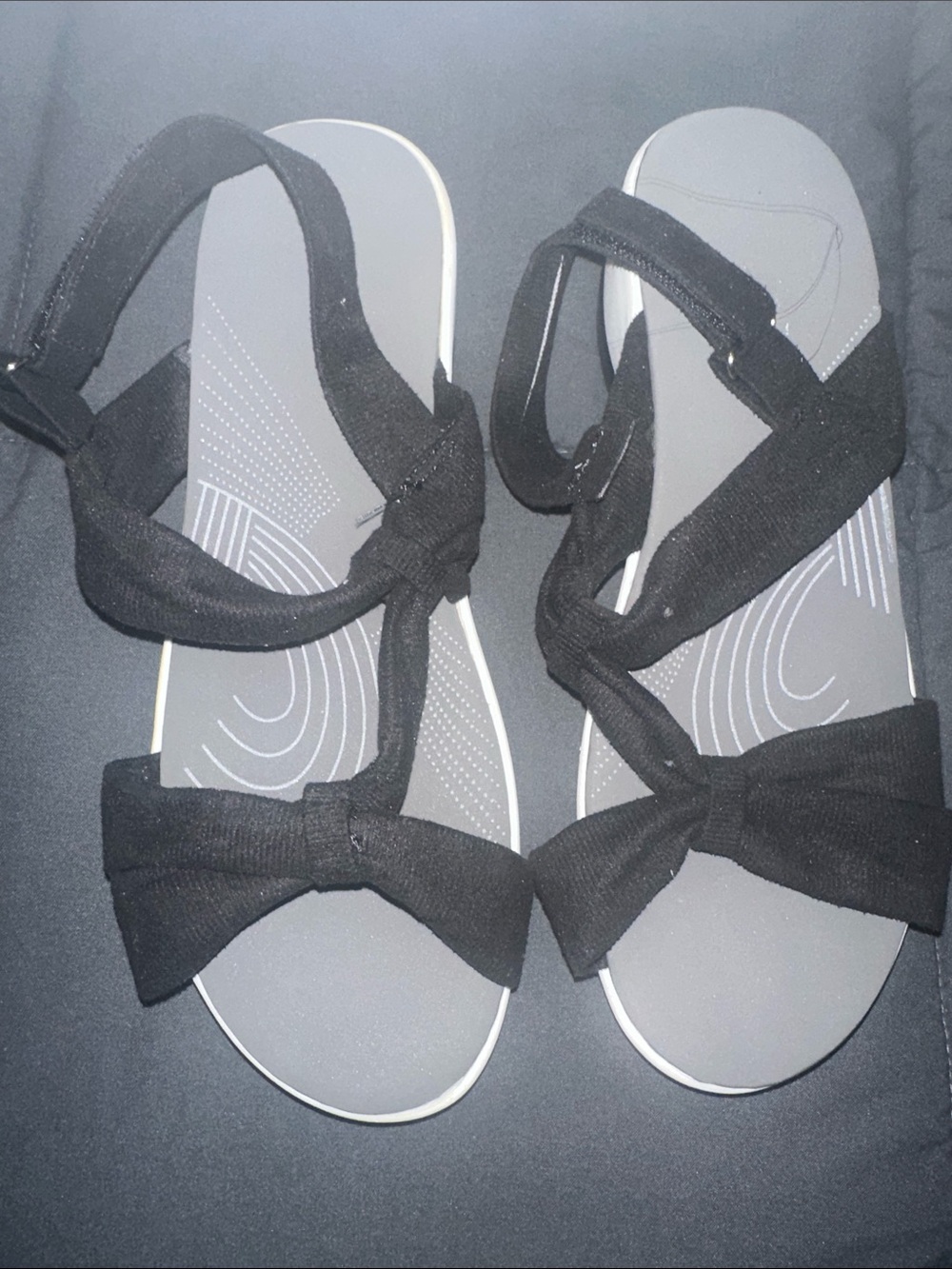 Black Bow Strap Sandals